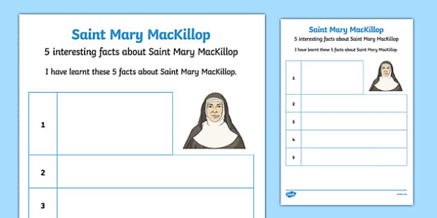 5-facts-about-saint-mary-mackillop-worksheet-twinkl