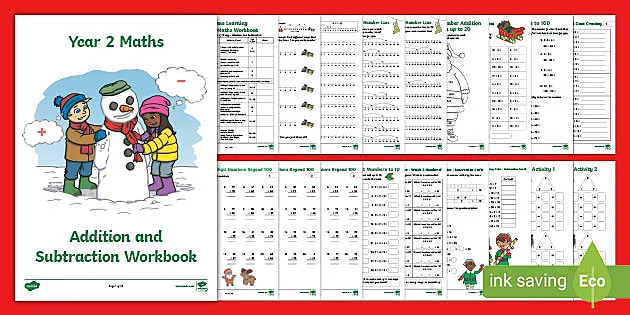 year 2 christmas maths worksheets addition and subtraction