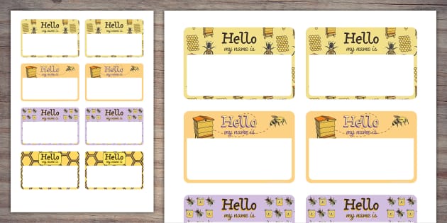 Bee Themed Name Tags Twinkl Party - T Prt 1678197245 Bee Themed Name Tags Ver 1 