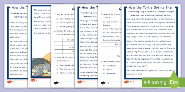 How The Turtle Got Its Shell Dyslexia Reading Comprehension