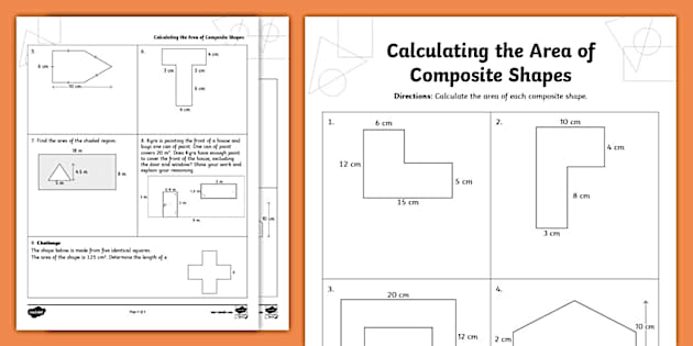 Sixth Grade Calculating The Area Of Composite Shapes