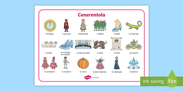 Cenerentola Vocabolario Illustrato (teacher made) - Twinkl