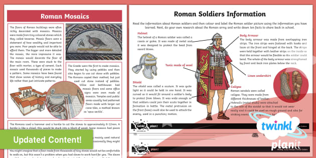 History: Romans LKS2 Unit Home Learning Tasks (teacher Made)