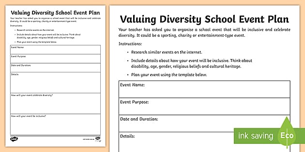 valuing-diversity-school-event-planning-activity