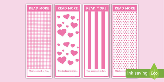 FREE! - Printable Pink Bookmarks | Patterns | Twinkl