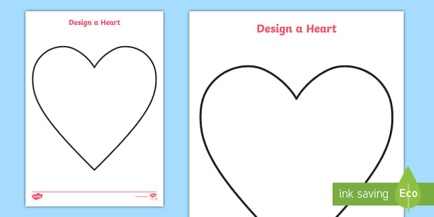 Heart Stencil - Design a Heart Worksheet (teacher made)