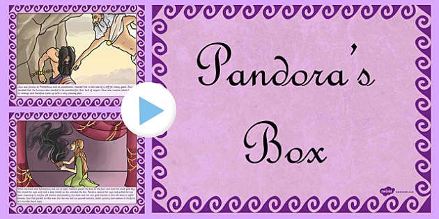 moral lesson of pandoras box