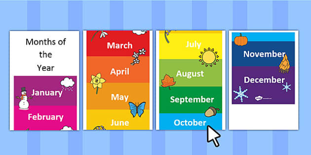 Editable Months of the Year Large Rolling Banner - Twinkl