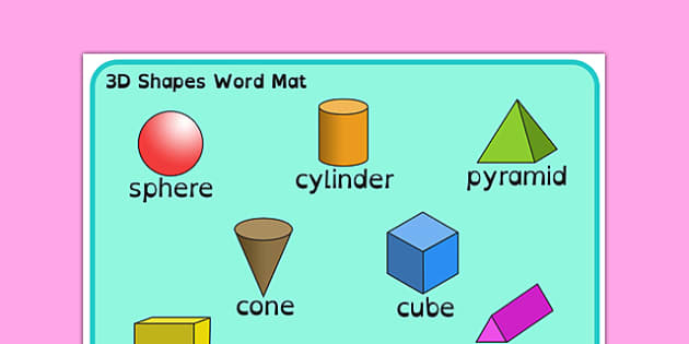 Word shapes. Mat Word and picture. Mat is Math. Names of 3d Shapes.