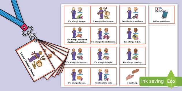 Twinkl Symbols: Food Allergy Lanyard (teacher made) - Twinkl