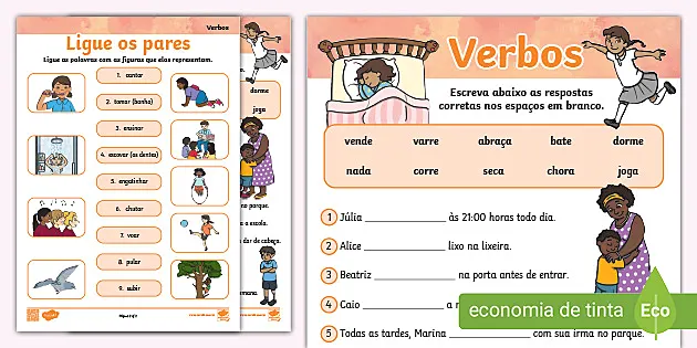 Atividades para aprender os verbos de ação