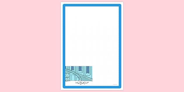 FREE! - Ice Palace and Ice Pieces Page Border | Page Borders