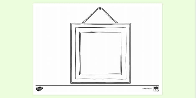 FREE Wooden Photo Frame Colouring Sheet Colouring Sheets