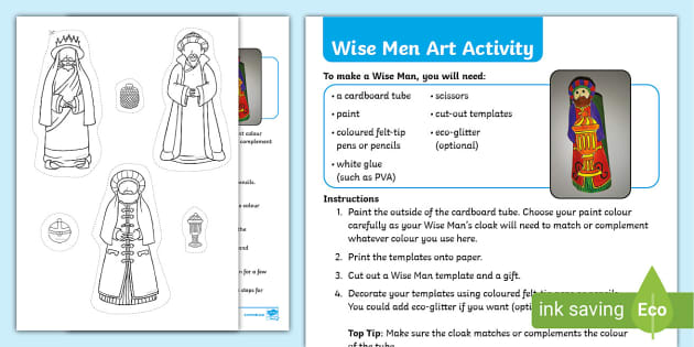 Wise Men Art Activity (teacher made) - Twinkl