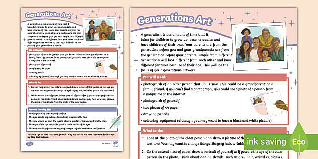 KS2 Generations Art Activity - Twinkl