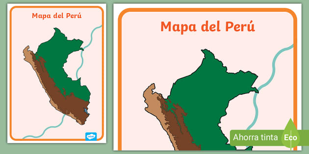 GRATIS Mapa de la costa sierra y selva del Perú | Twinkl