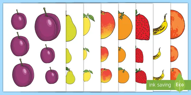 La frutta in ordine di grandezza Attività (teacher made)
