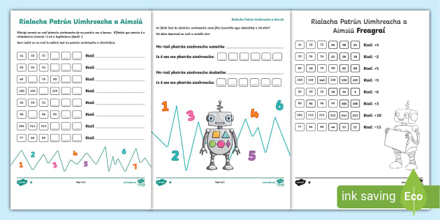 Number Patterns Gaeilge (teacher Made) - Twinkl