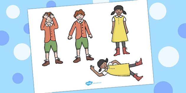 Jack and Jill Stick Puppets (Hecho por educadores) - Twinkl