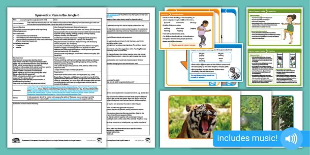 EYFS PE Gym in the Jungle Lesson 6: Jungle Journey - Twinkl