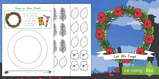 Design an Anzac Wreath Activity | Anzac Day | New Zealand