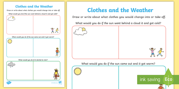 clothes and the weather worksheet worksheet teacher made