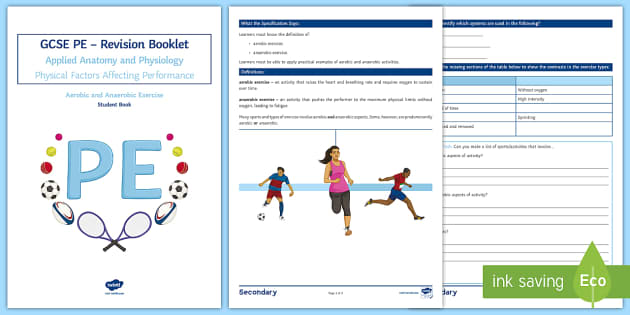 GCSE PE: Aerobic and Anaerobic Exercise Revision Booklet