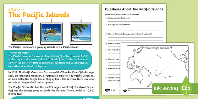 Pacific Islands Differentiated Comprehension Activity