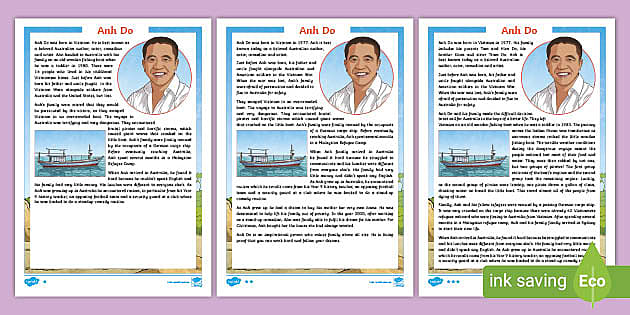 Anh Do Comprehension | Differentiated Reading Activity