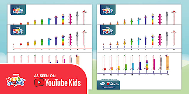 Numberblocks: 0-20 Visual Number Line (Teacher-Made)