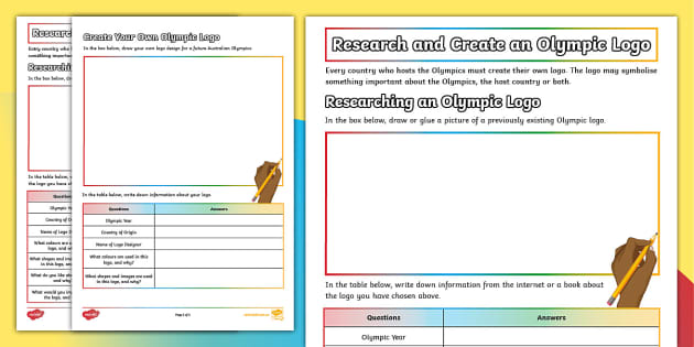Create An Olympic Logo - Year 3/4 HASS (teacher Made)