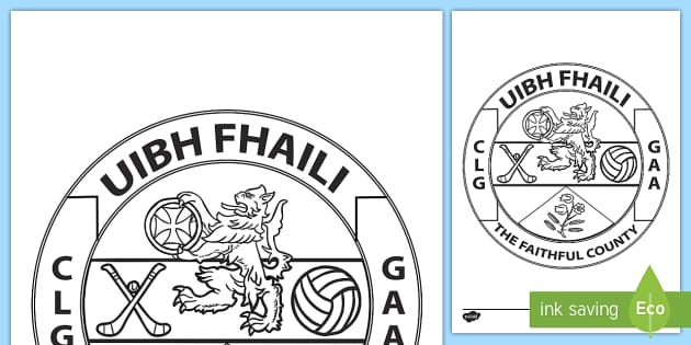 County Offaly Crest Colouring Page