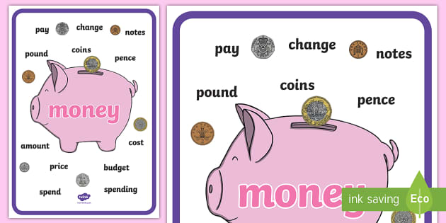 money vocabulary display poster key stage 1 addition poster