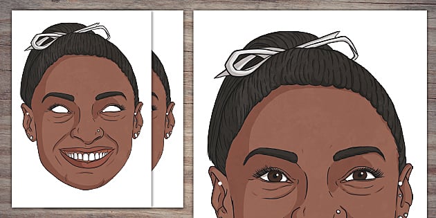 Simone Biles Mask | Twinkl Party (teacher made) - Twinkl