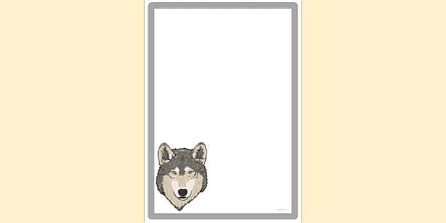FREE! - Wolf Face Border | Page Borders | Twinkl - Twinkl
