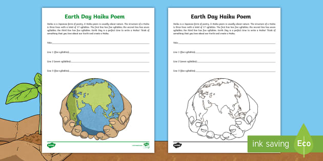 Earth Day Haiku ELA Earth Day Twinkl USA Twinkl