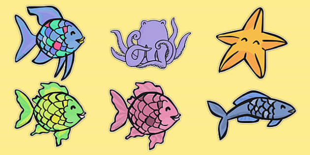 FREE! - Stick Puppets to Support Teaching on The Rainbow Fish