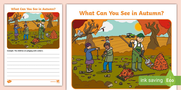 What Can You See in Autumn? Writing Activity, Autumn Writing