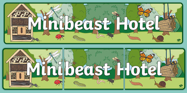 Minibeast Hotel Display Banner (Hecho por educadores)