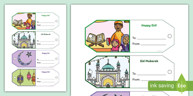Eid Gift Labels - Eid Al-Fitr - Religious Festivals - Twinkl eid-gift-labels-eid-al-fitr-religious-festivals-twinkl