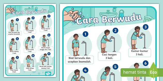 Poster Cara Berwudu (teacher made) - Twinkl