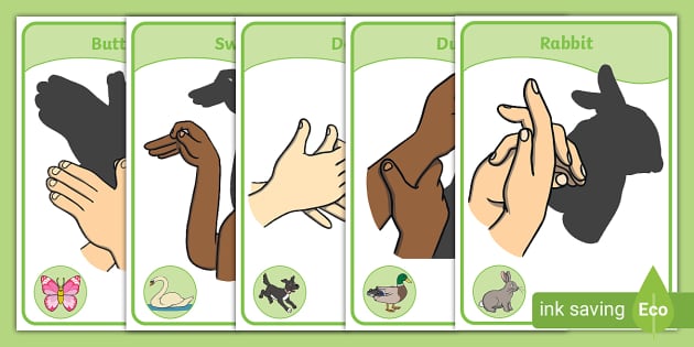Finger Shadow Puppets Posters | Different Shadow Puppets