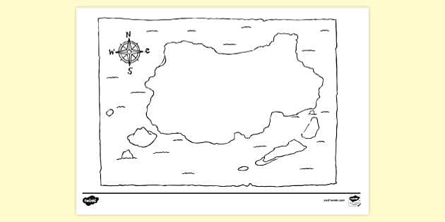 pirate map coloring pages