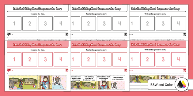 red riding hood sequencing activities