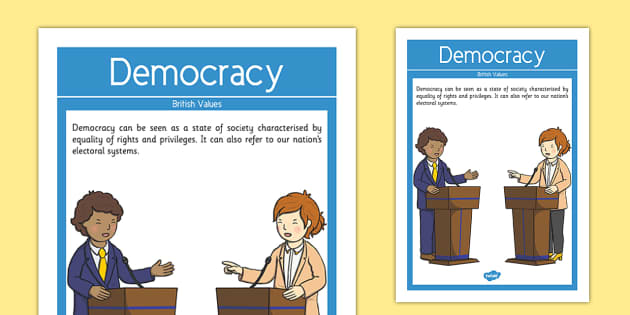 Democracy British Values Display Poster (teacher made)