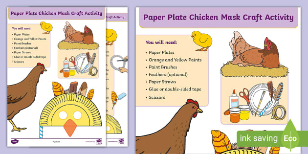 free-paper-plate-chicken-mask-craft-activity-twinkl