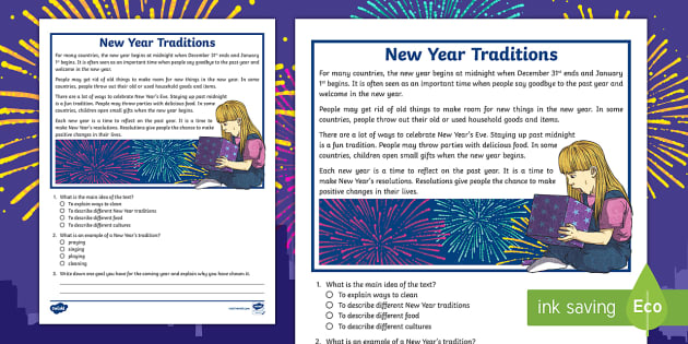 New Years Around the World social studies project with interactive