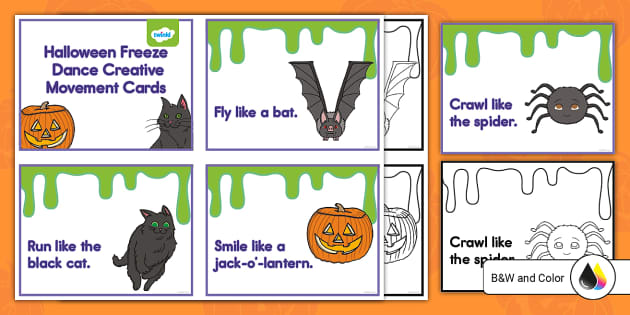 PE Games: Yoga Freeze Dance - Halloween Edition For Grades K-2