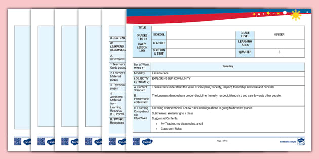 Matatag Curriculum Based Kindergarten Lesson Plan for Quarter 2 Week 1 ...