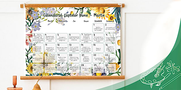 Calendarul faptelor bune: Martie 2025 – Planșă Galeria de artă